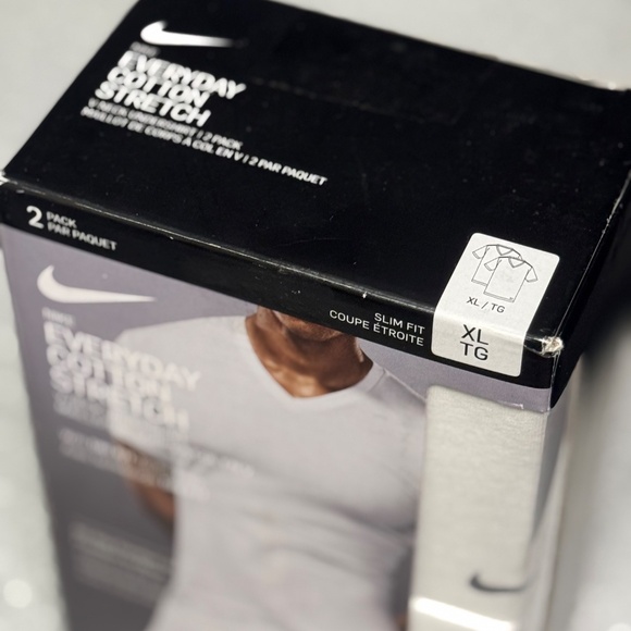 Nike Slim-Fit 2-pk. Cotton Stretch V-Neck Undershirt - Picture 2 of 2